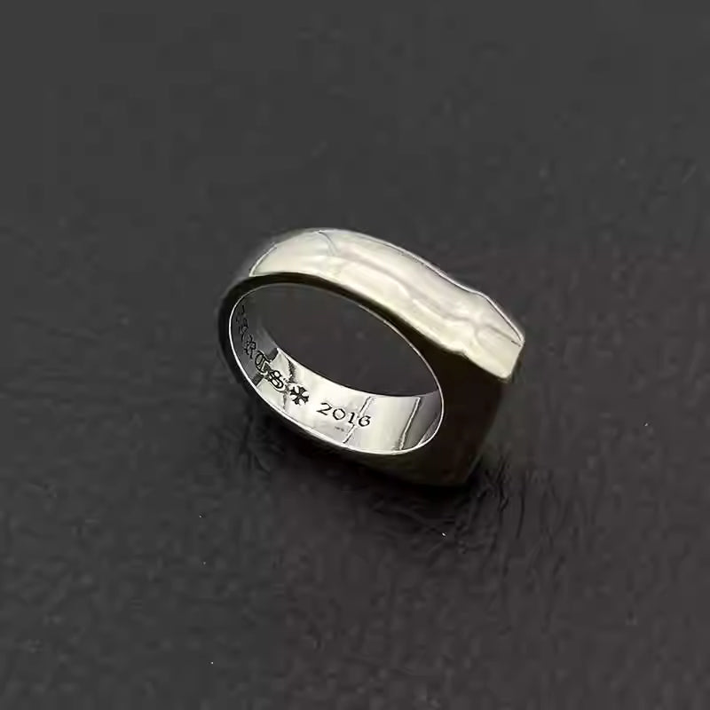S925 Silver Triple Flower Cross Signet Ring™