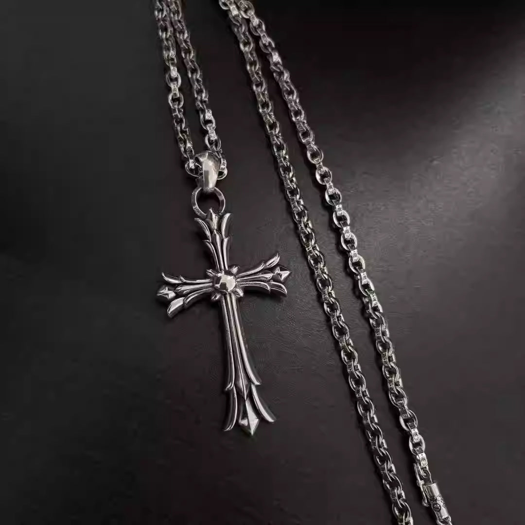 S925 Silver Flared Cross Pendant Necklace™