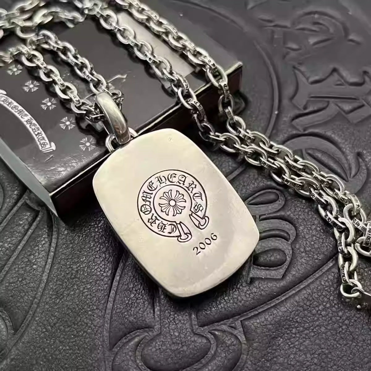 S925 Silver Black Inlay Ornate Cross Pendant Necklace™