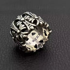 S925 Silver Dotted Cross Openwork Ring™