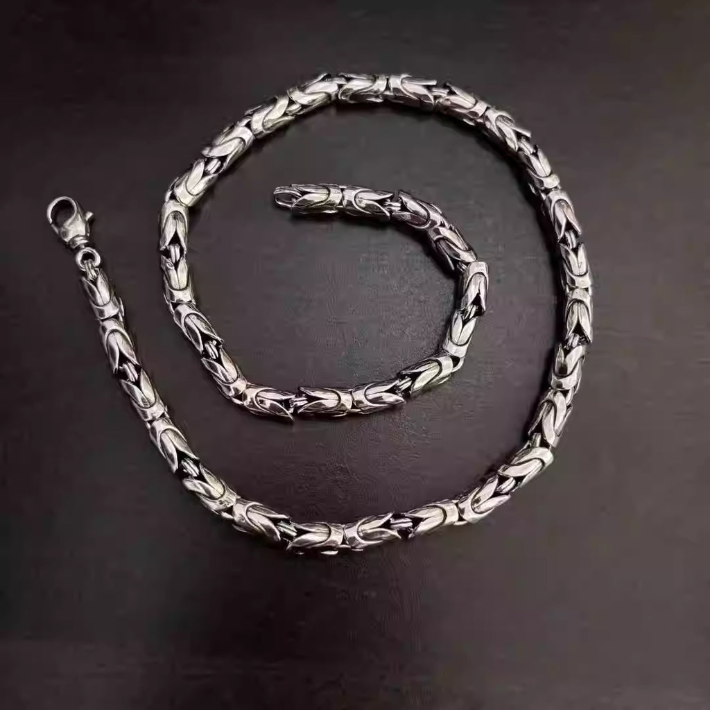 S925 Silver Woven Link Necklace™