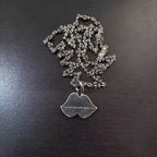 S925 Silver Gold Tooth Mouth Pendant Necklace™