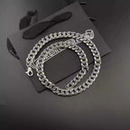 S925 Silver Patterned Flower Cross Link Necklace™