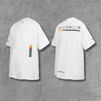 Racing Stripe Pocket White T-Shirt™