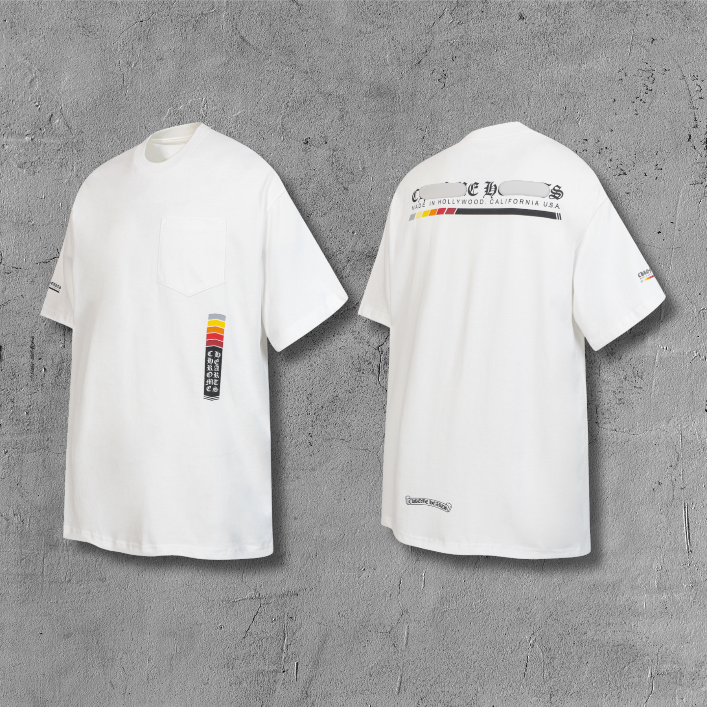 Racing Stripe Pocket White T-Shirt™