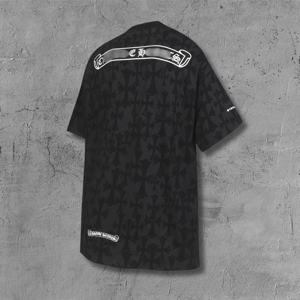 Monogram Cross Print Black T-Shirt™