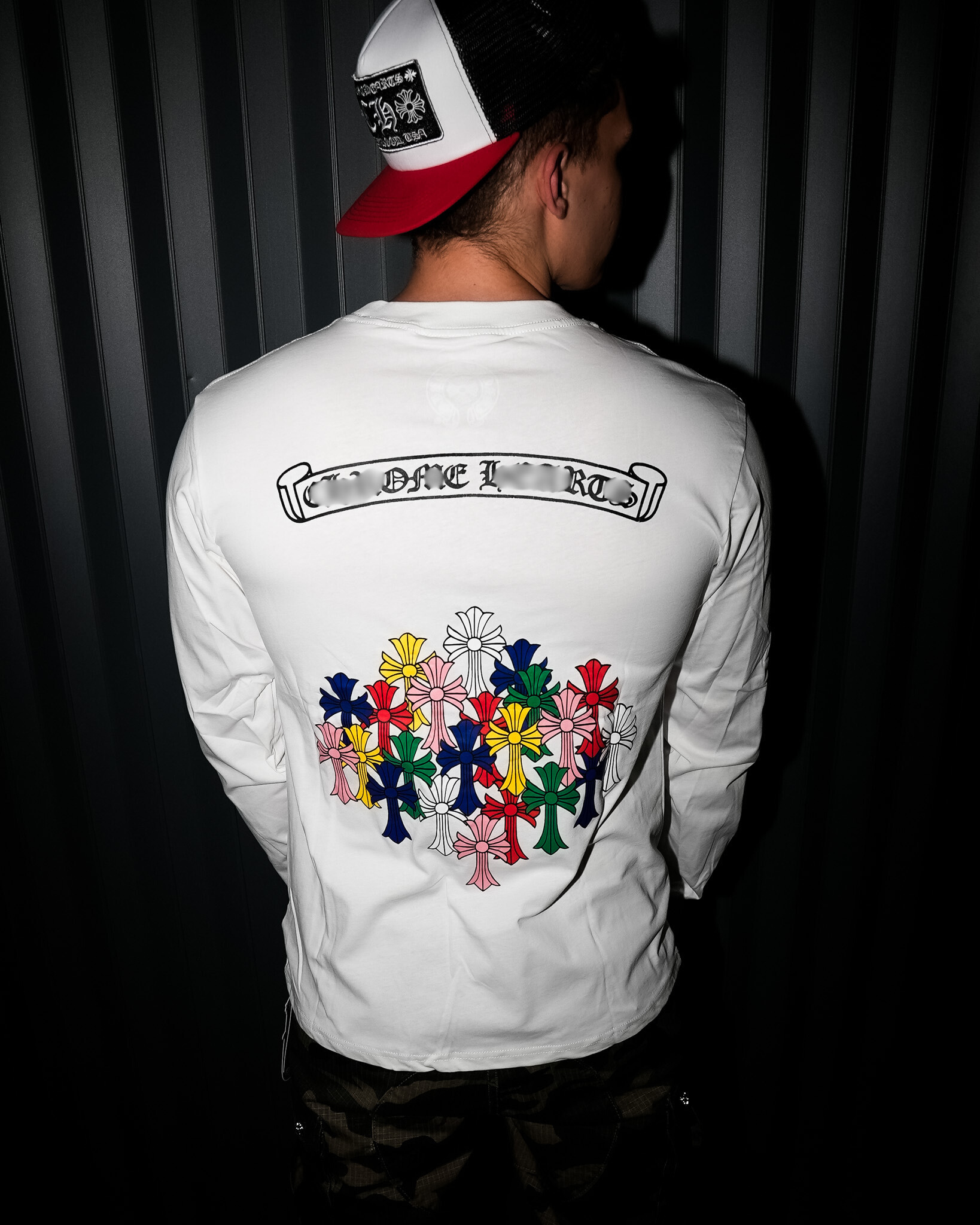 Multicolor Crosses White/Black Long Sleeve™