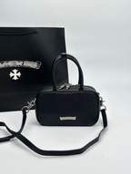 Horse Shoe Logo Black Leather Mini Handbag™