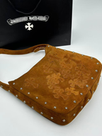 Brown Leather Cross Patch Tote Bag™