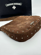Mocha Brown Leather Cross Patch Tote Bag™