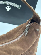 Mocha Brown Leather Cross Patch Tote Bag™