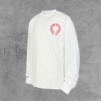 Red Horse Shoe Logo White Long Sleeve™