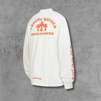 Hollywood Orange Triple Cross White Long Sleeve™