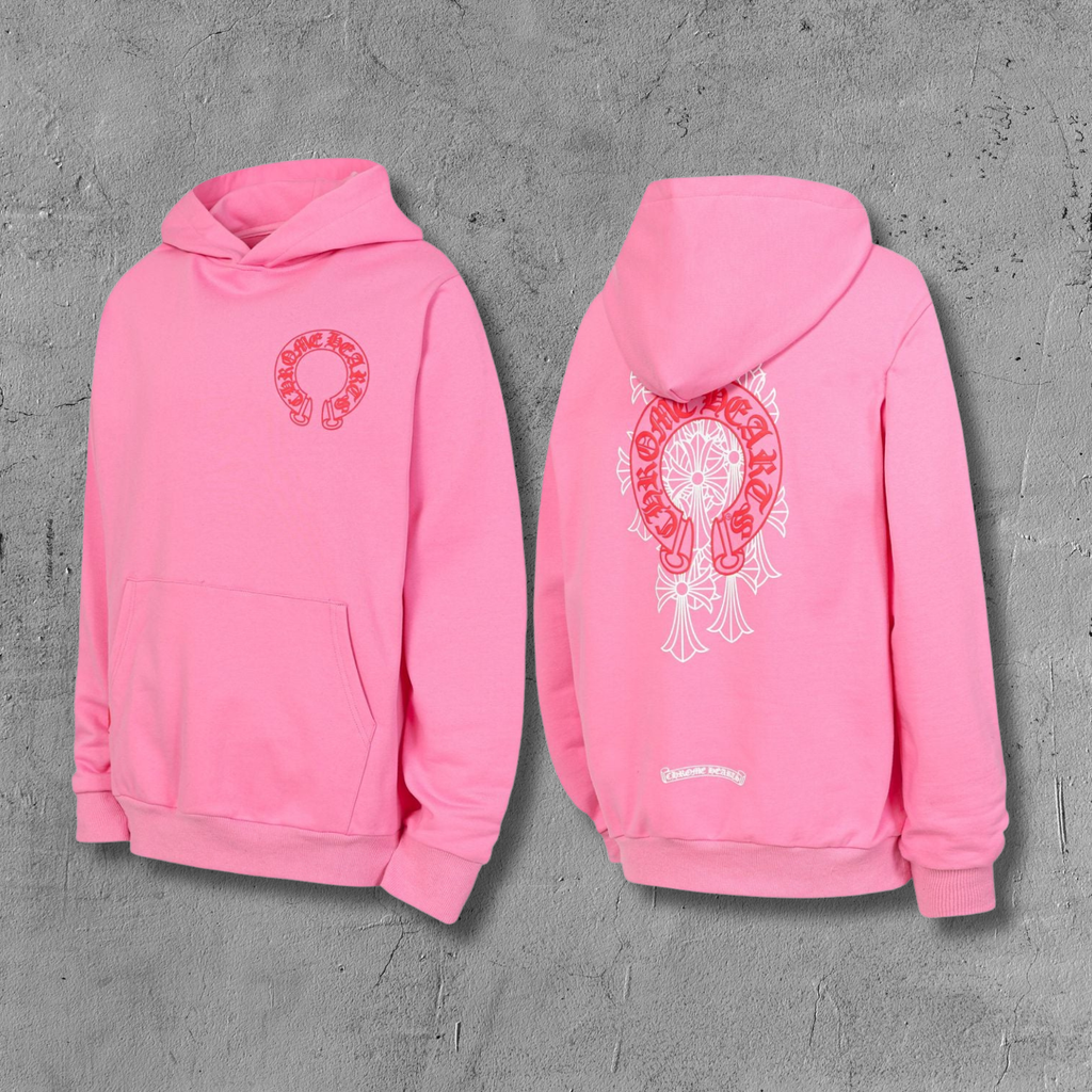 Red Horse Shoe Logo Pink Hoodie™