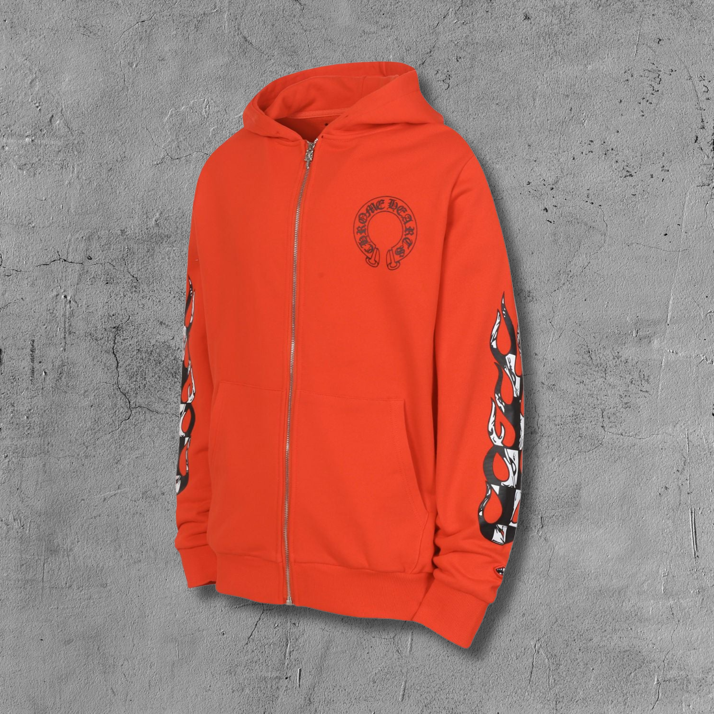 M-Boy Flames Red Full Zip Hoodie™
