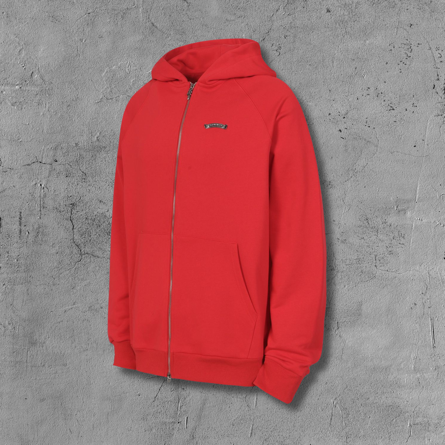 Hollywood White Triple Cross Red Full Zip Hoodie™