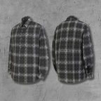 Flower Cross Pattern Dark Grey Flannel™