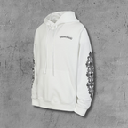 Pink Dagger Crest White Full Zip Hoodie™