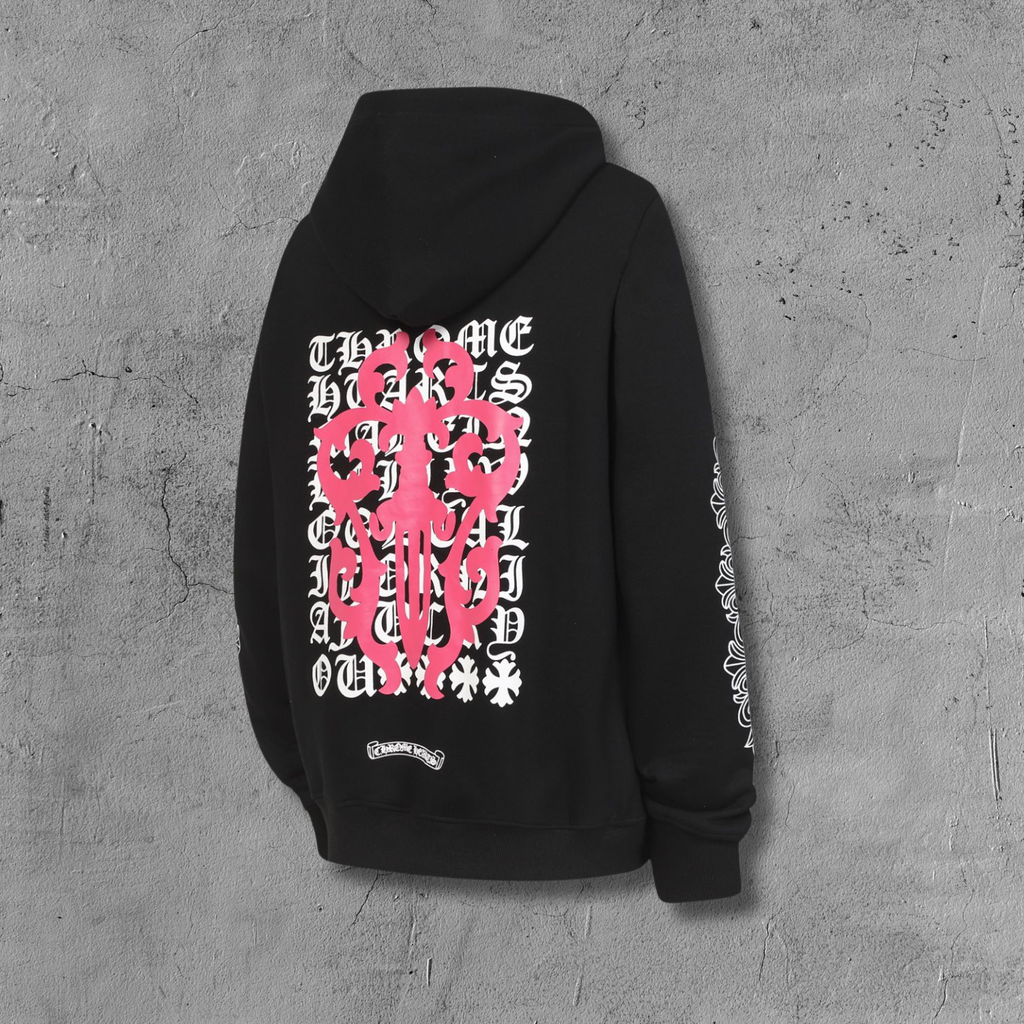 Pink Dagger Crest Black Full Zip Hoodie™