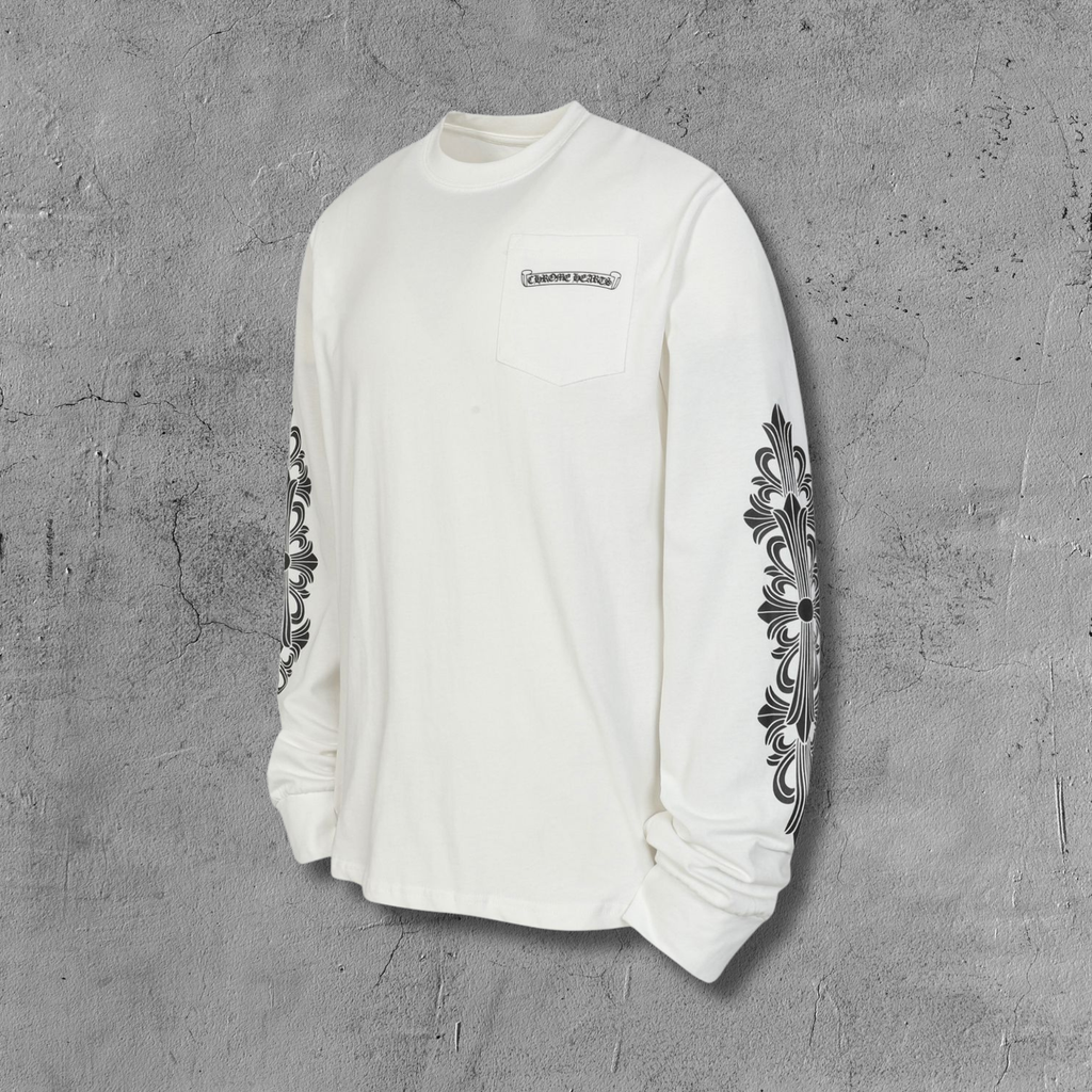 Pink Dagger Crest White Long Sleeve™