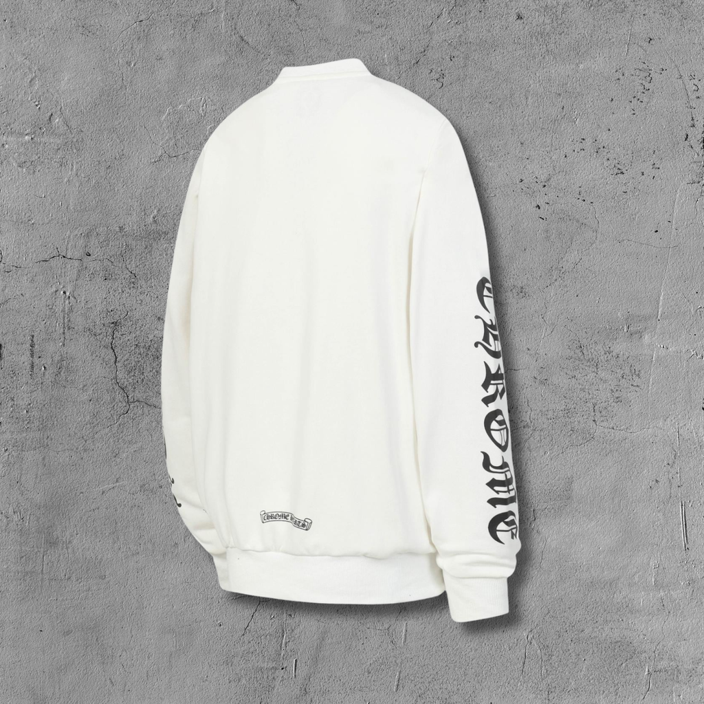 Typography Collar White Sweatshirt™