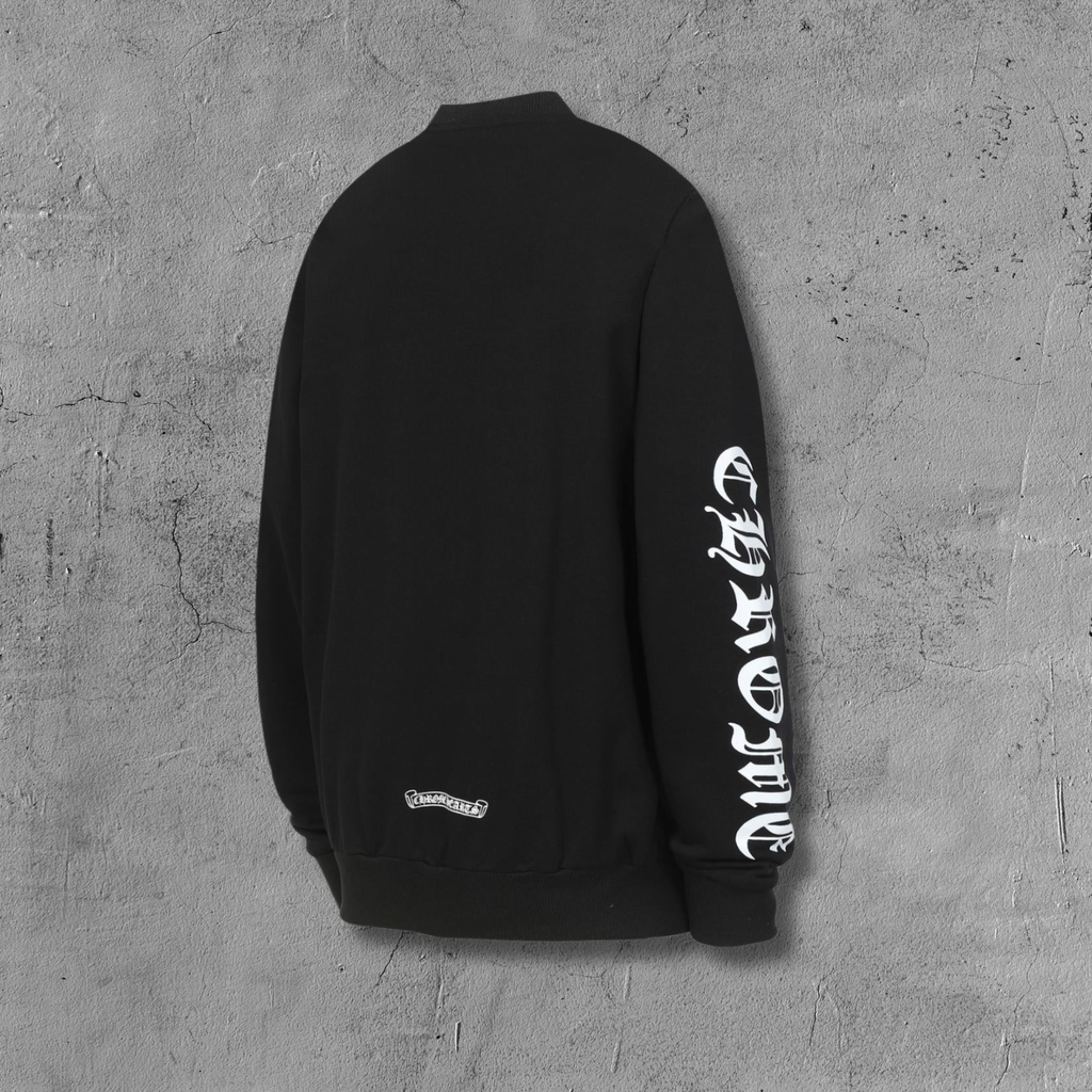 Typography Collar Black Sweatshirt™