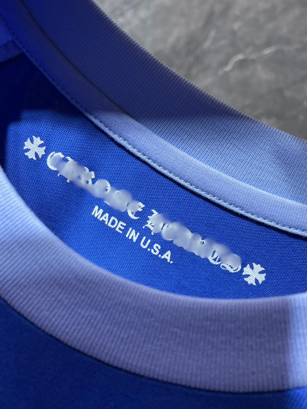 White Typography Logo Two Blue Long Sleeve™