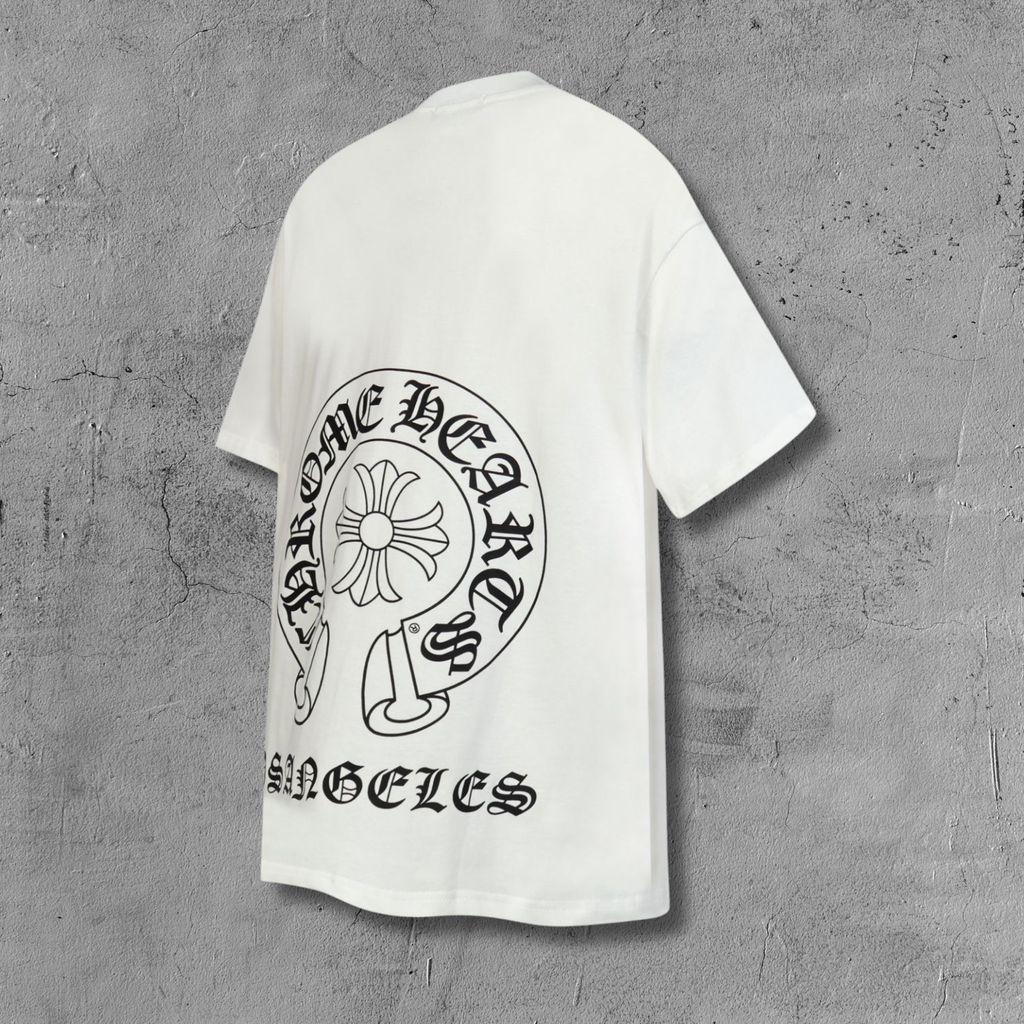Horse Shoe Logo Los Angeles White T-Shirt™