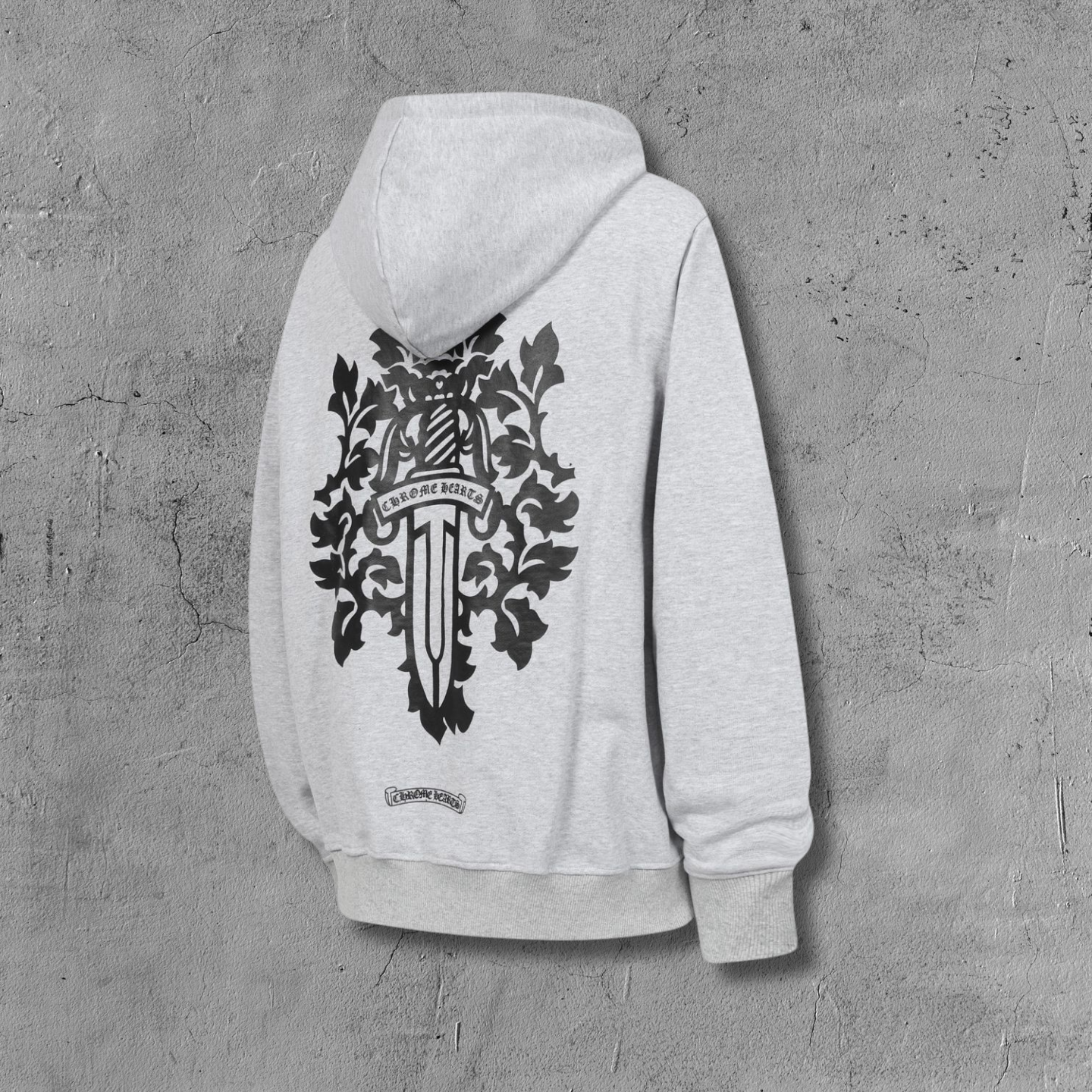 Dagger Emblem Full Zip Grey Hoodie™