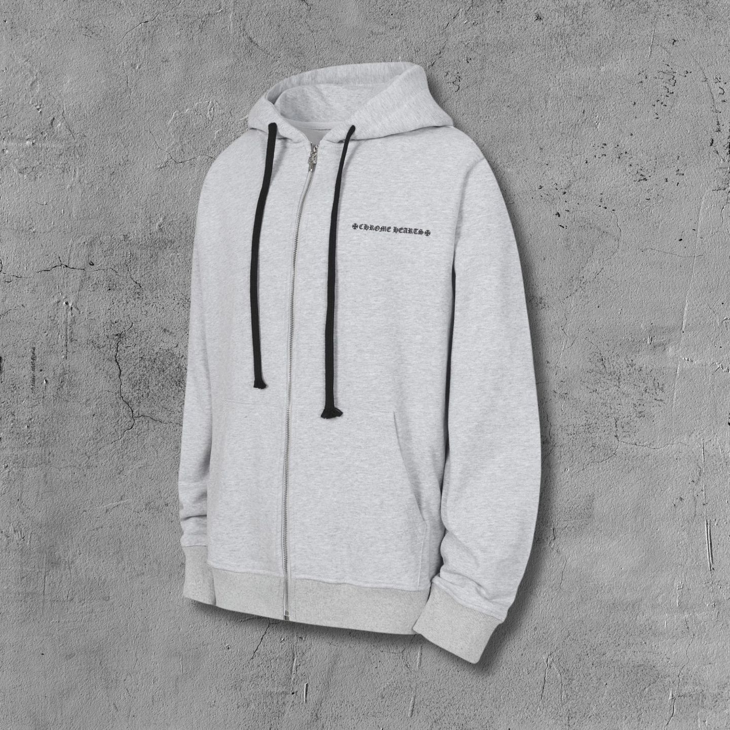 Dagger Emblem Full Zip Grey Hoodie™