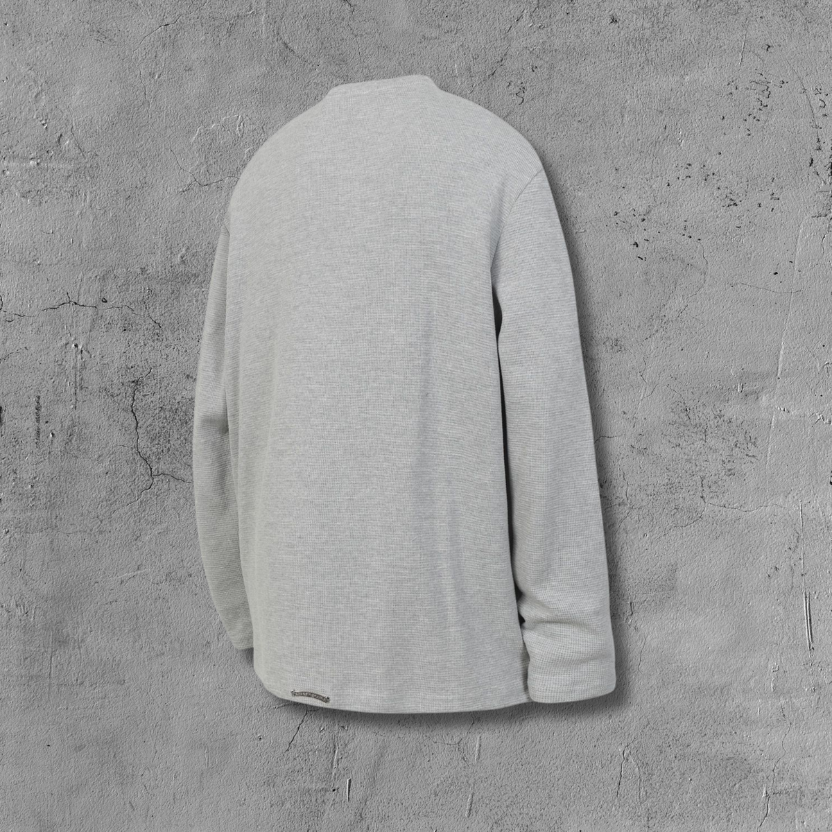 Double Black Leather Cross Grey Woven Long Sleeve™