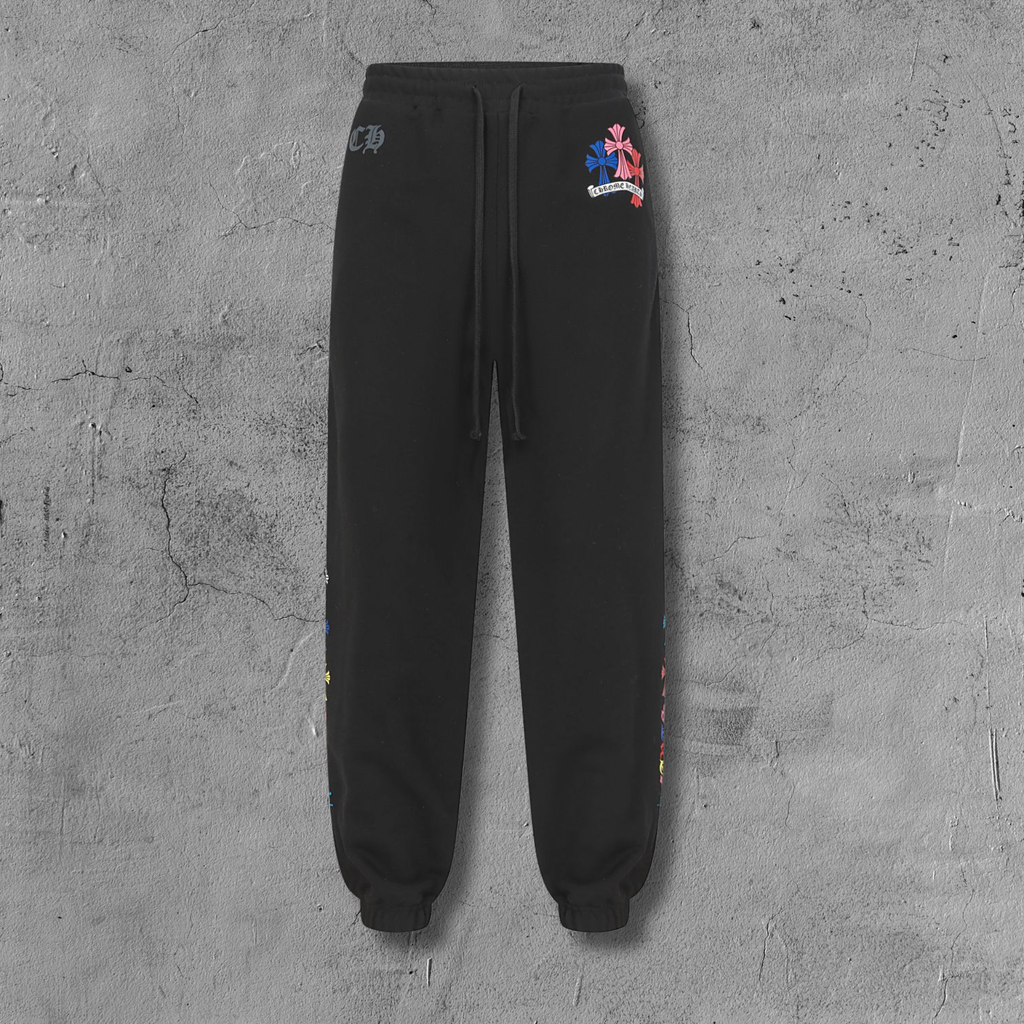 Multi Color Triple Cross Black Sweatpants™