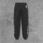 Black Cross Pattern Black Sweatpants™