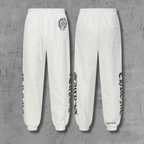 Flower Cross Pattern White Sweatpants™