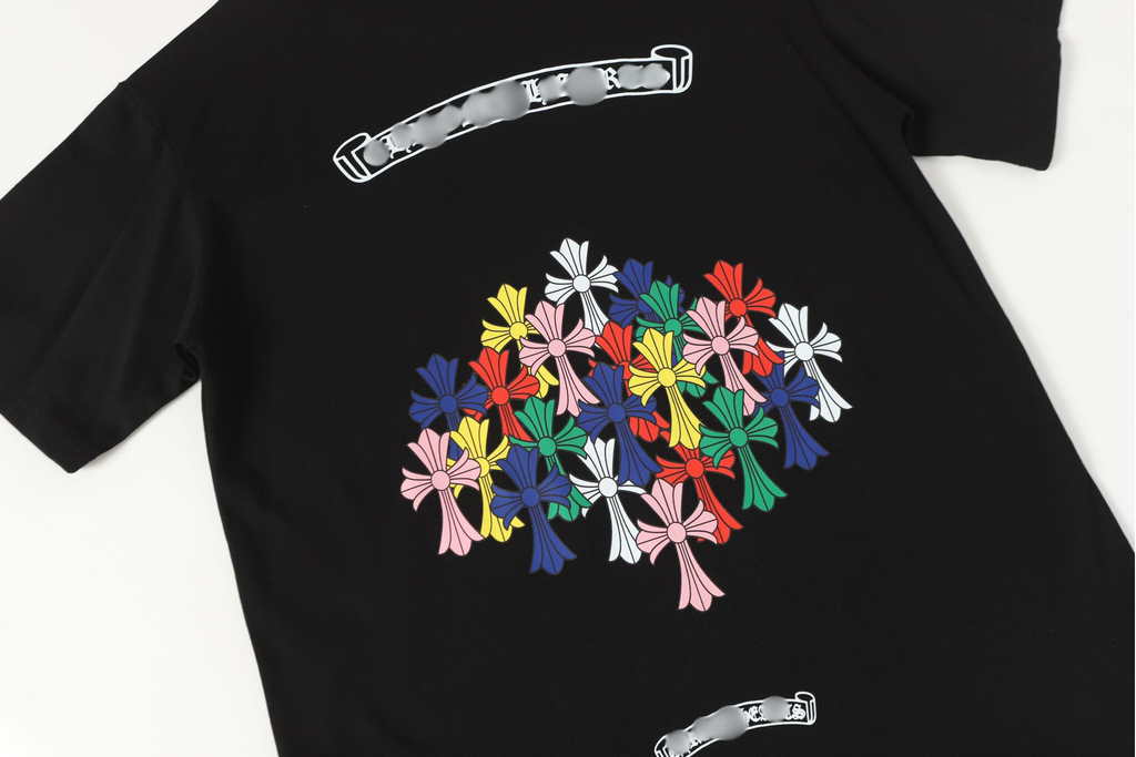 Multi Color Crosses Black T-Shirt™