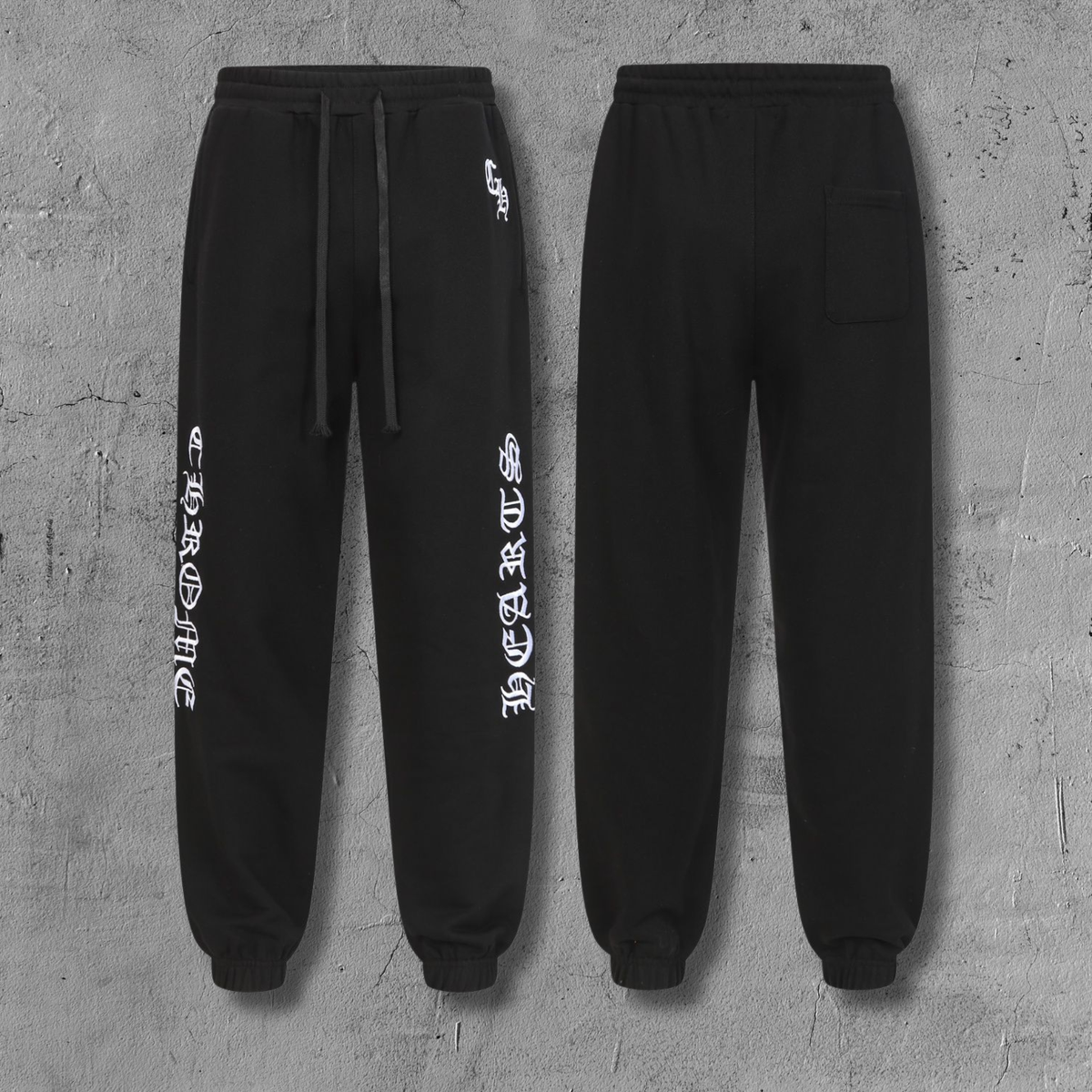 Embroidered CH Logo Black Sweatpants