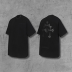 Black Leather Triple Cross F You Black T-Shirt™
