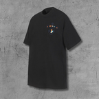 Colored Letters Horse Shoe Logo Black T-Shirt™