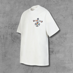Colored Letters Horse Shoe Logo White T-Shirt™
