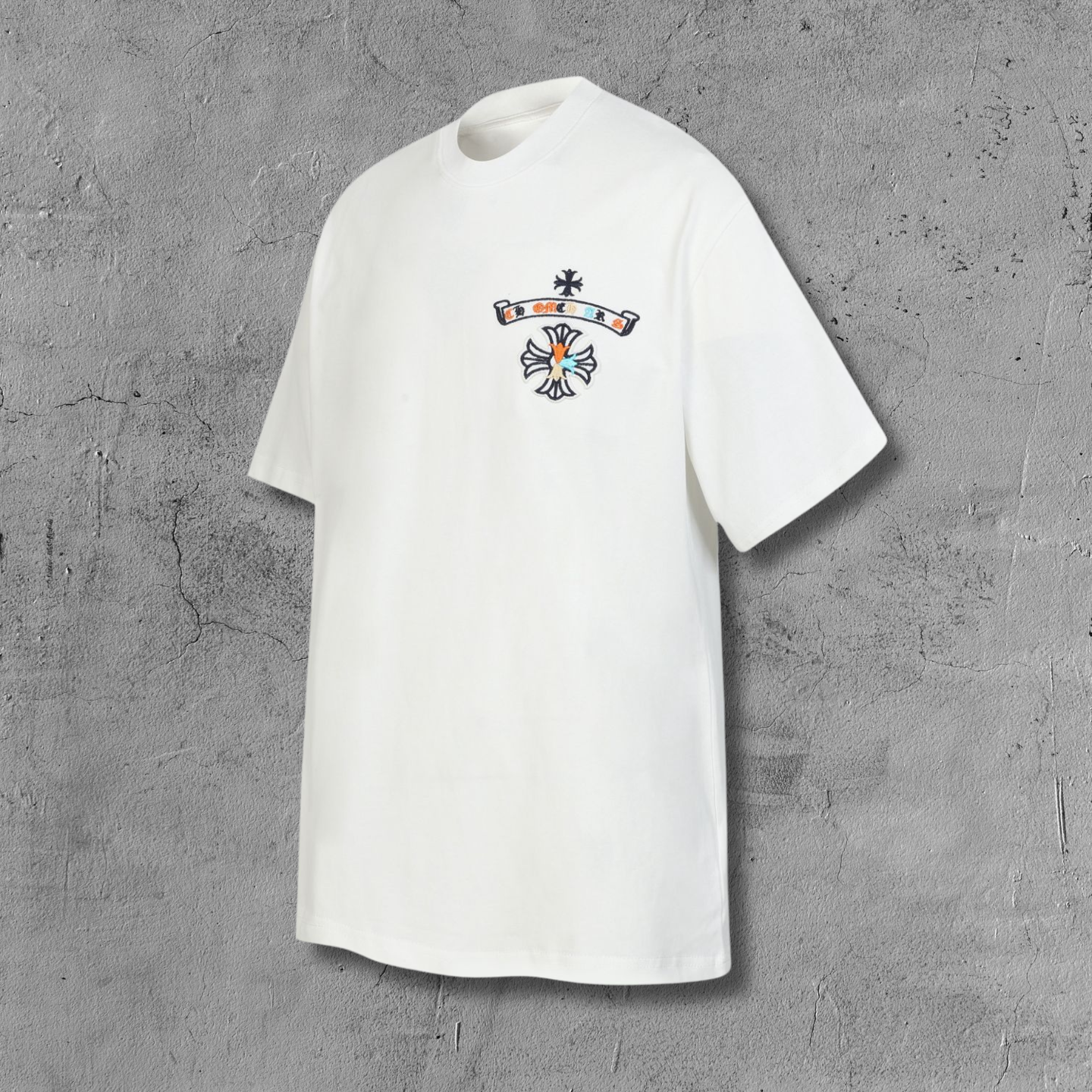 Colored Letters Horse Shoe Logo White T-Shirt™