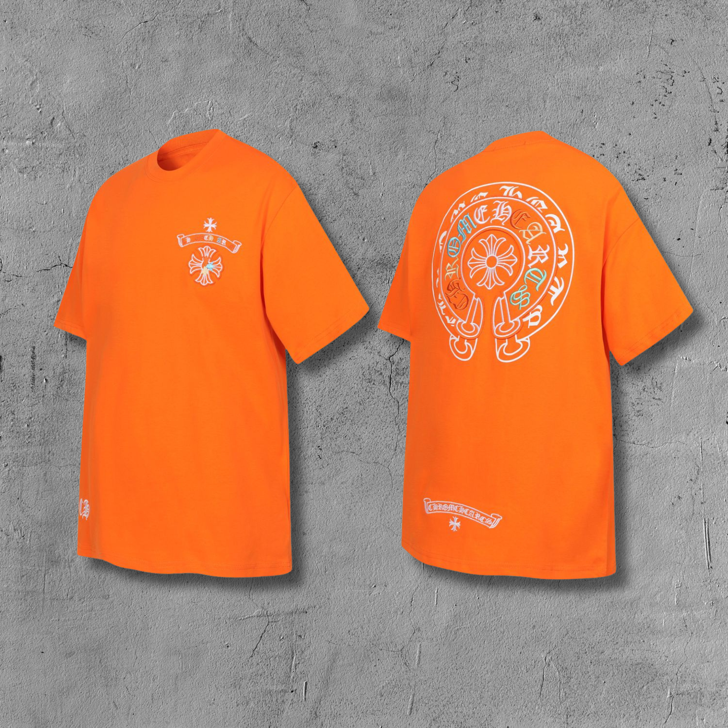 Colored Letters Horse Shoe Logo Orange T-Shirt™