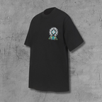 Multi Color Crosses Horse Shoe Logo Black T-Shirt™