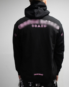 Pink Typography Logo USA Black Hoodie™
