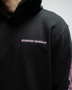 Pink Typography Logo USA Black Hoodie™