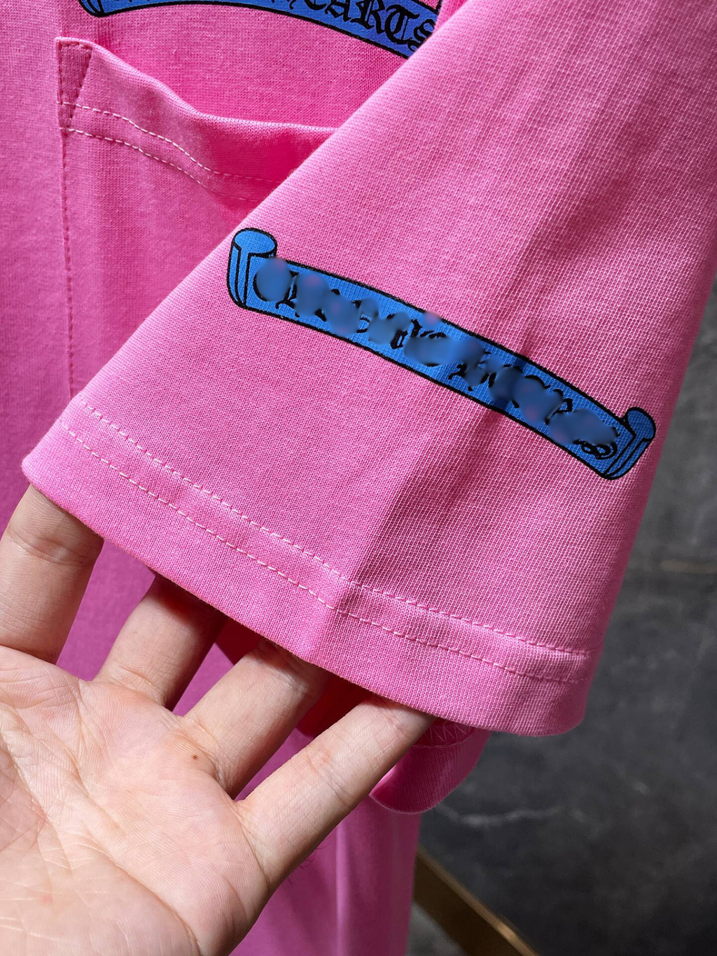 Blue Banner Logo Pink T-Shirt™
