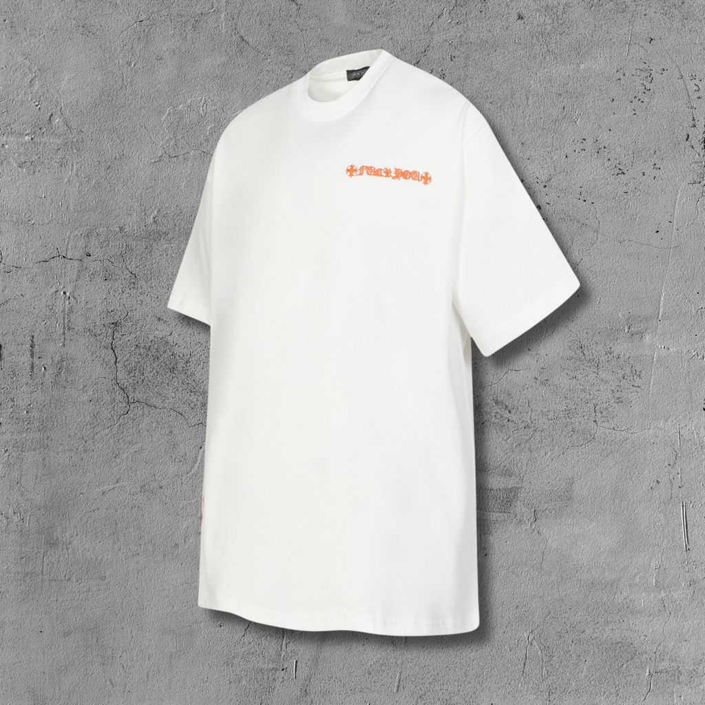 Multi Color Leather Triple Cross F You White T-Shirt™