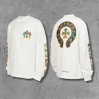 Camo Horse Shoe Logo White Long Sleeve™
