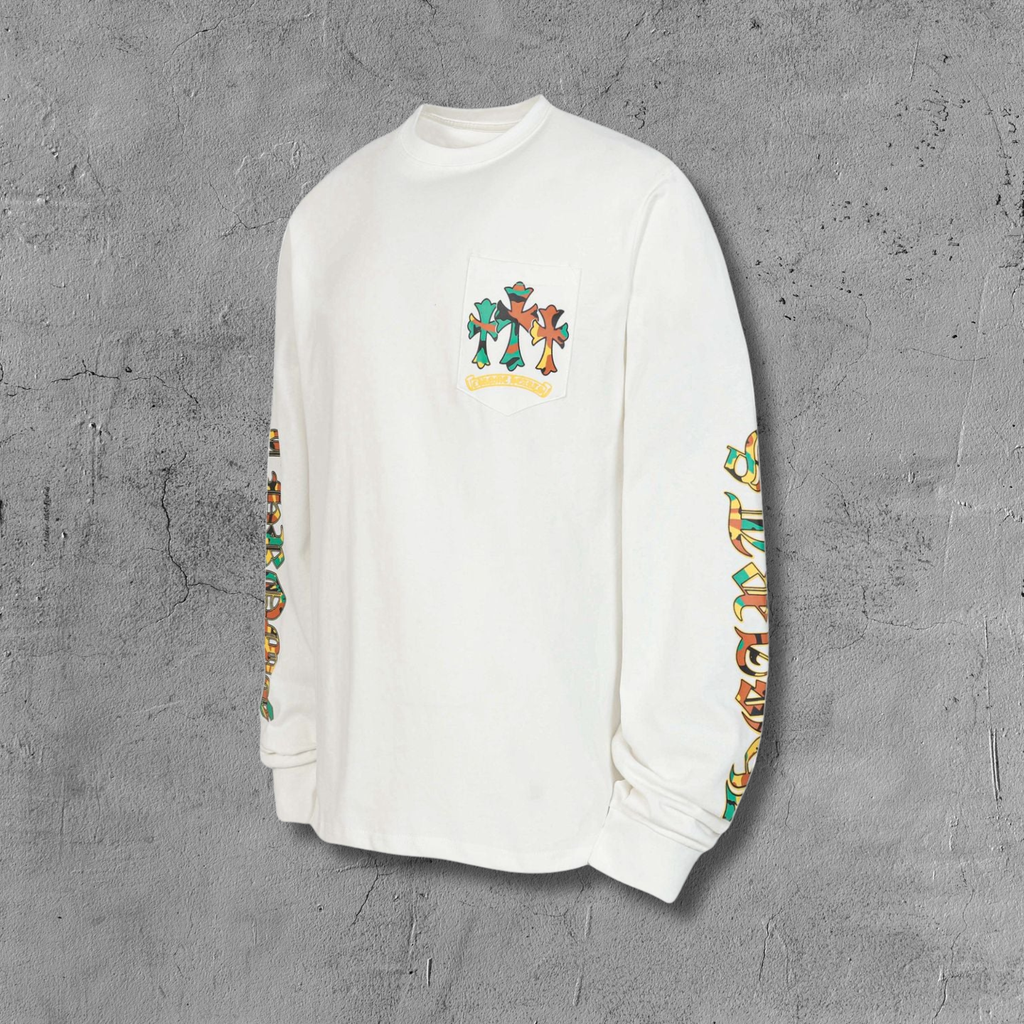 Camo Horse Shoe Logo White Long Sleeve™