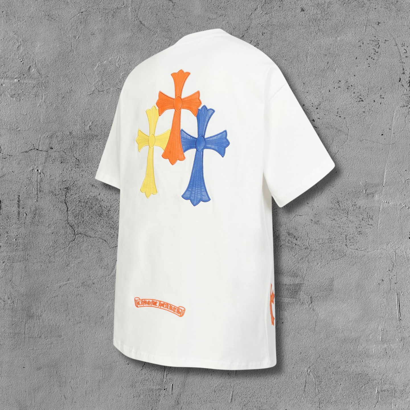 Multi Color Leather Triple Cross F You White T-Shirt™