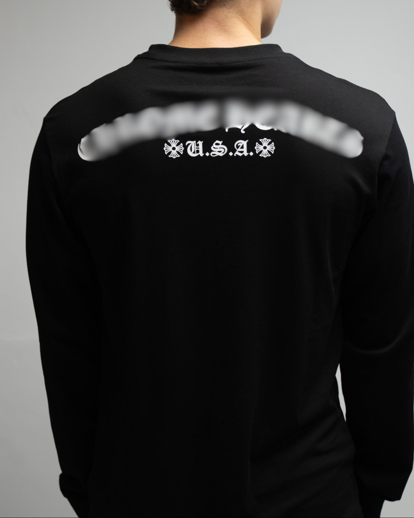 Horse Shoe Logo USA White/Black Long Sleeve™